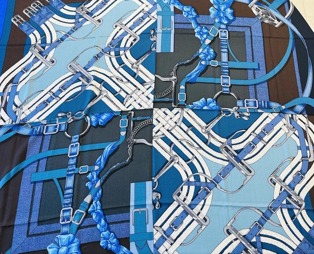 Foulard / Châle En Soie Marc Rozier - 140x38 Cm - 100% Soie - Multicolore Vintage - Femme