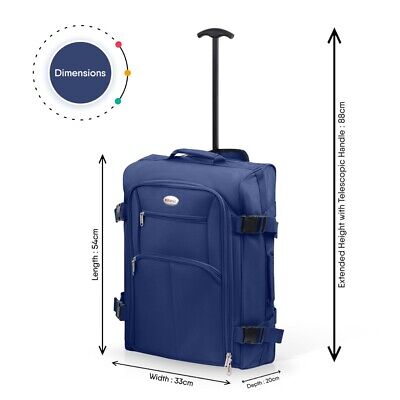 Humlin - Carry-On Cabin Approved Hand Luggage, Suitcase Travel Trolley  Bag. 299