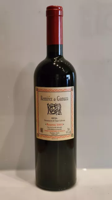 Botella Vino REMÍREZ DE GANUZA 2002 RESERVA BODEGA FERNANDO RAMÍREZ (SAMANIEGO)