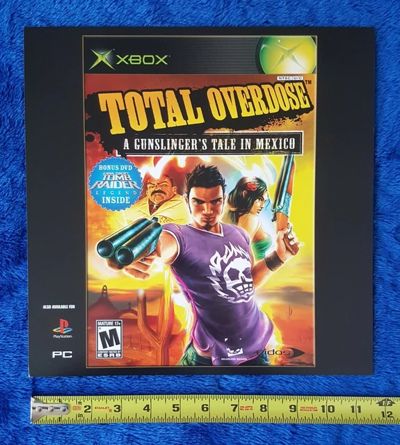 TOTAL OVERDOSE VIDEO Game Store Display Sign 12x12 EDIOS Promo Flat