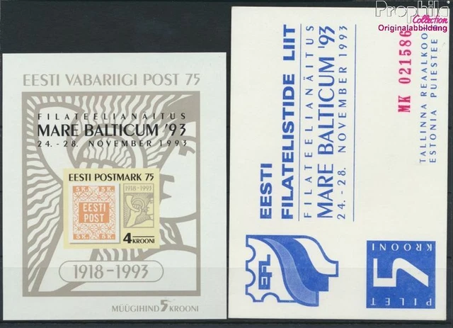 Briefmarken Estland 1993 Mi Block6 (kompl.Ausg.) postfrisch(9276889