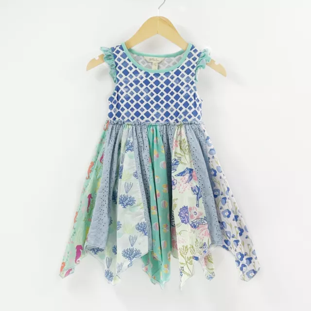 Matilda Jane girls 4 handkerchief dress Seahorse Cutie Eyelet summer