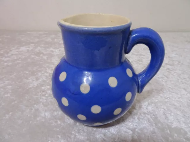 Diseño Cerámica Jarra de Leche Vintage Handgefertigt - Azul Blanco -