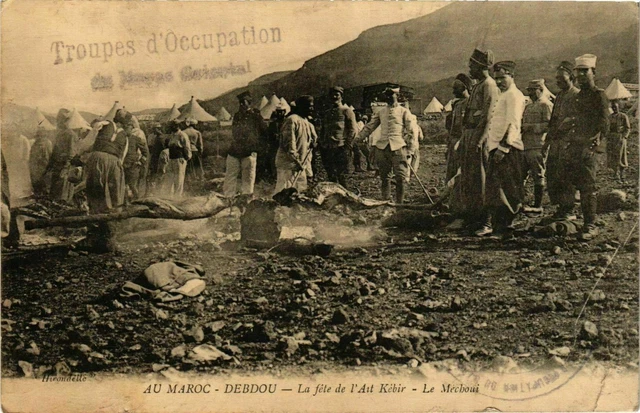 CPA AK Debdou - La Fete de l'Ait Kebir - Le Mechoui MAROC (964053)