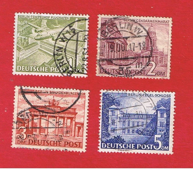 ESTAMPILLAS DE OCUPACIÓN usadas Alemania-Berlín #9N57-9N60 en muy buen ...