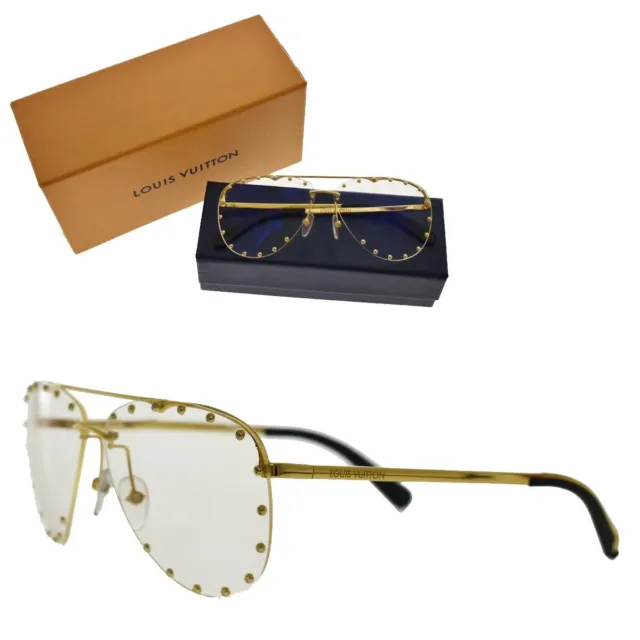 Louis Vuitton The Party Studded Design Teardrop Sunglasses Z0926U Men's