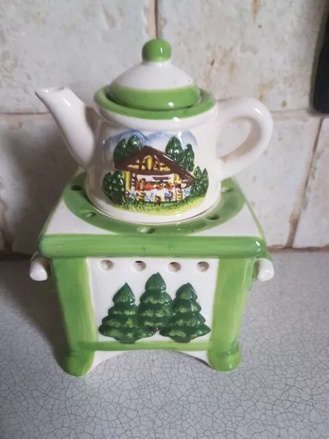 Vintage soggetto stufetta miniatura in Ceramica H cm14
