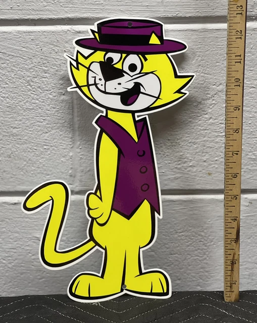 HANNA BARBERA TOP Cat Metal Diecut Sign Cartoon Character Comic Gas Oil £74.86 PicClick UK