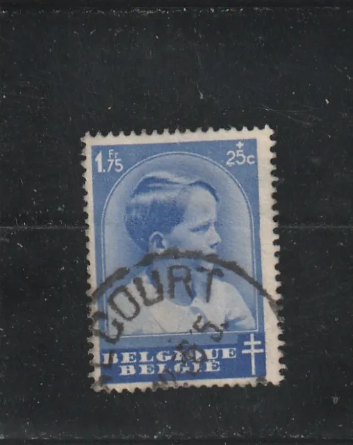 L6181 BELGIQUE timbre Y&T N° 444 de 1936 " Effigie Prince Baudouin  " Oblitéré