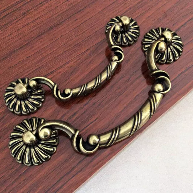 Vintage bronze Drop Bail Dresser Drawer Pull Handle Cabinet Cupboard Pull