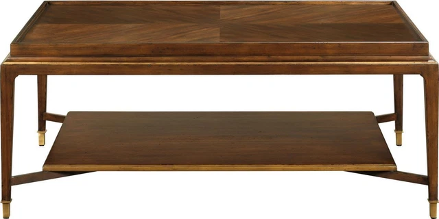 Cocktail Table PORT ELIOT Mid-Century Italian Modern Tapered Legs Hand-Rubbed