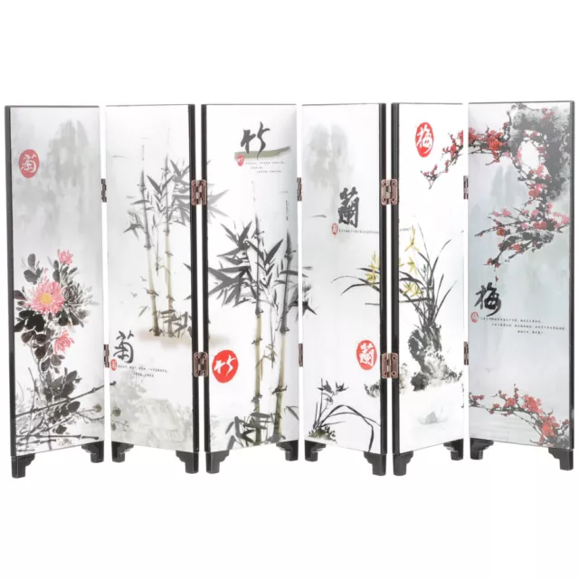 Dressing Room Decoration Folding Screen Decorative Ornaments Lacquerware