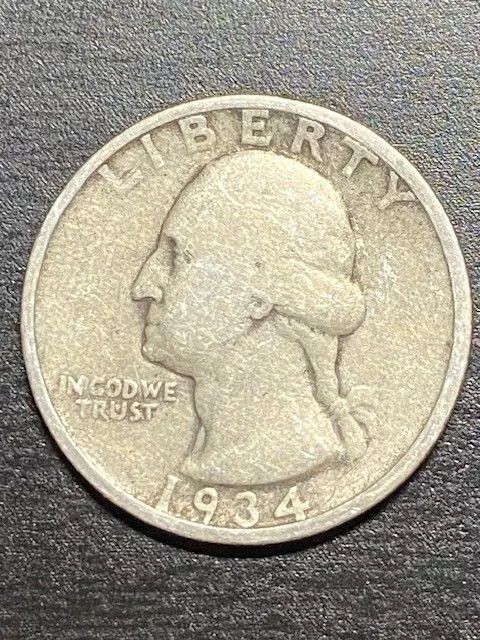 1934 SILVER Washington Quarter