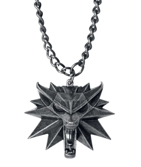 Witcher 3 White Wolf Pendant & Chain