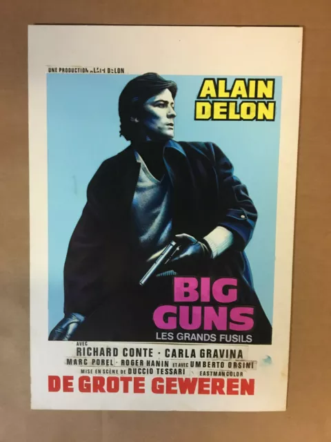 Maquette originale d'affiche : Alain Delon (Big Guns, Les grands fusils) - TBE