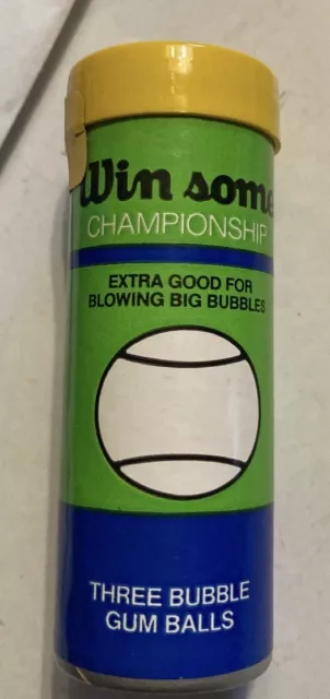 Vintage 1984 Donruss TENNIS BALL Bubble Gum 3” Candy Container WIN SOME Wilson.