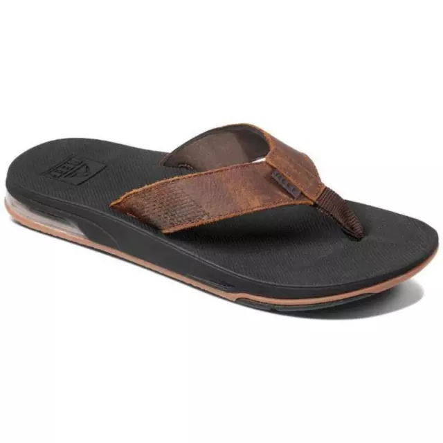 NEW GENUINE: Reef Men Fanning Low Leather Flip Flop 2