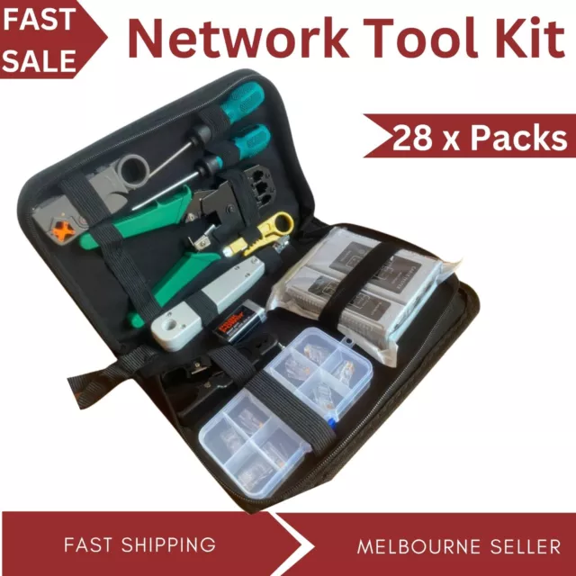 Analyzer Network Cable Tool Kit LAN Crimper Down Wire Stripper Cat5 6 RJ45 BAG