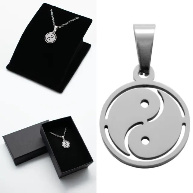 Anhänger Yin Yang mit Gratis Halskette in Geschenkverpackung Schmuck