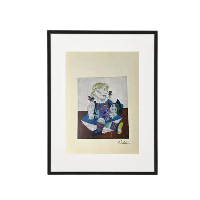 Pablo Picasso Original - Maia With Sailo, Hand Tipped Color plate print - Signed