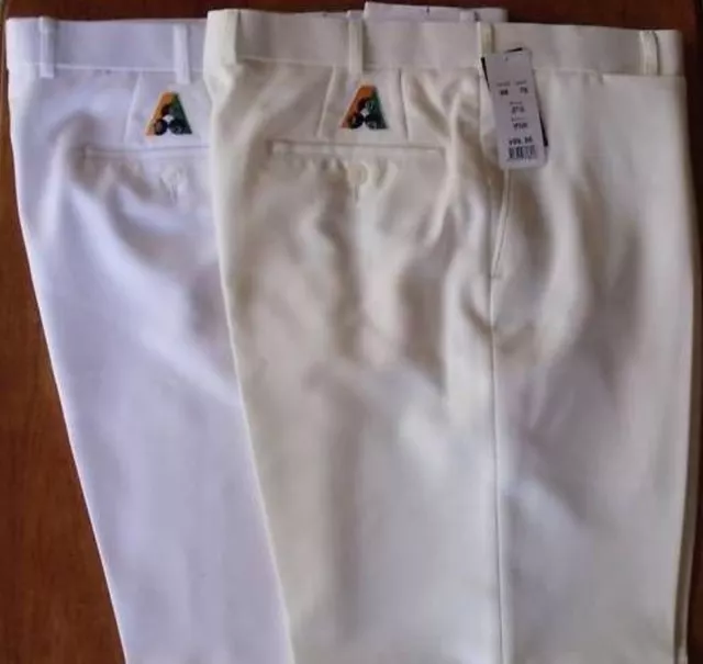 Fletcher Jones BA Lawn Bowls Tailored Trousers Pants CREAM ONLY $28.00 special