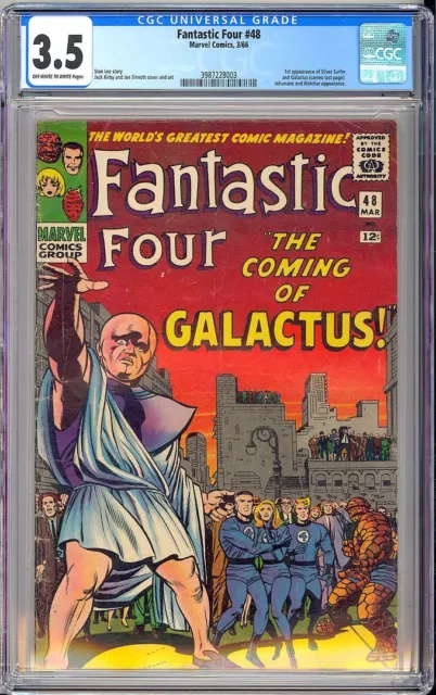 Fantastic Four #48 1st App. Silver Surfer Kirby Art Marvel Comic 1966 CGC 3.5