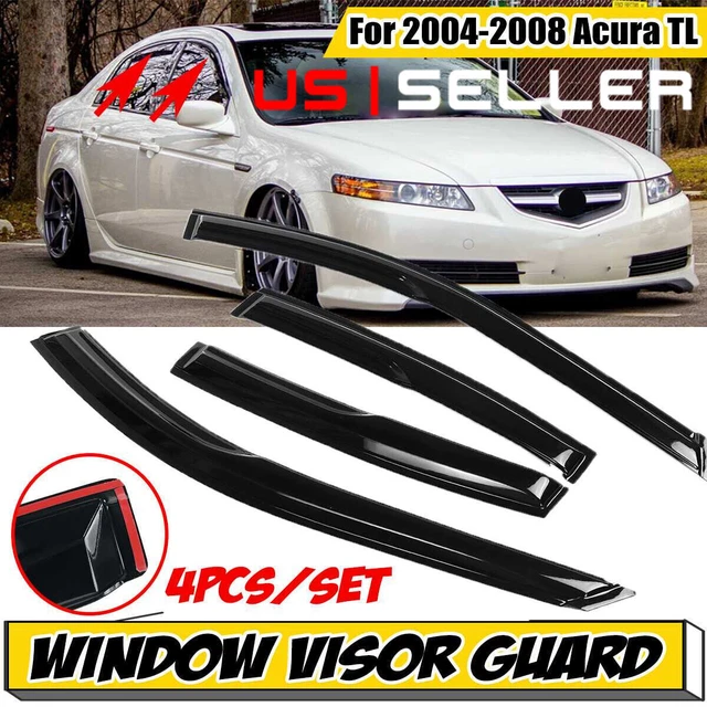 JDM Mugen Style 3D Window Visor Rain Guards For 2004-2008 Acura TL - Smoke Tint 5 thumbnail image