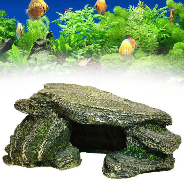 Fish Tank Stone Rock Cave Aquarium Shrimp Breeding Ornament A