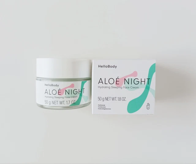 Hello Body Aloé Night Hydrating Sleeping Cream Nachtcreme 50g Neu
