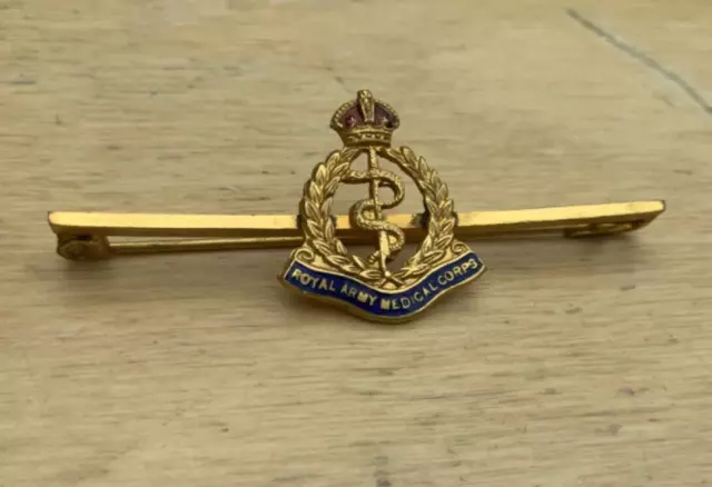 Vintage Royal Army Medical Corps Tie Hat Pin Badge British Military Memorabilia