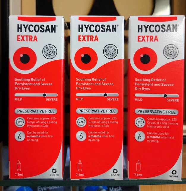 HYCOSAN EXTRA 3X pack Preservative Free DRY Eye Drops BY