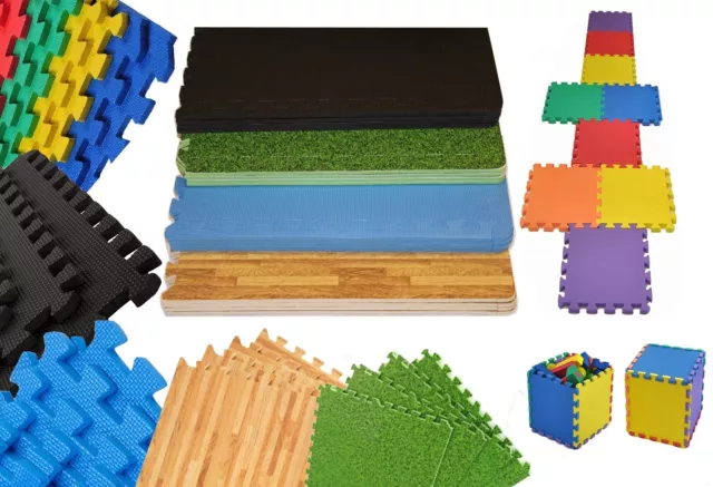 Interlocking Eva Foam Mats Gym Exercise Yoga Garage Kids Play Floor Tiles Mat