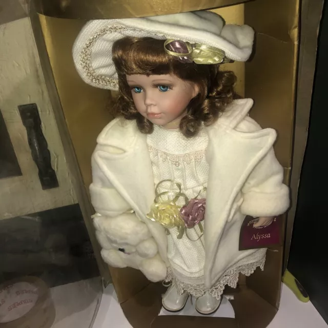 Collectible Memories ALYSSA Porcelain Doll Hand Crafted Limited Ed COA