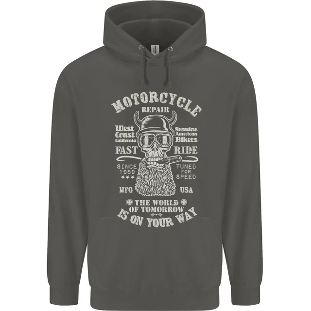 Felpa con cappuccio riparazione moto biker bambini 10