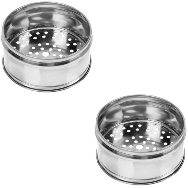 2 Pc Steamer Cooking Pot Steamer Lid Small Metal Tray Stainless Steel