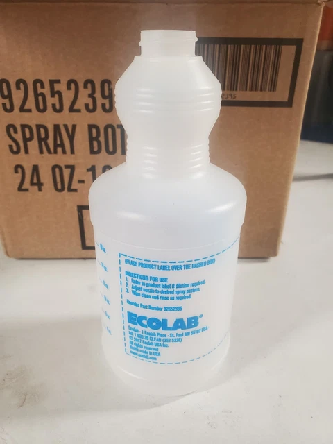 Ecolab Spray Bottles 24 oz with trigger - box of 12 bottles