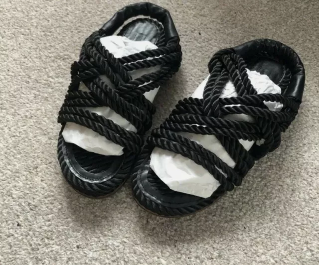 Topshop Rope Sandals Black Size 5 39 Monikh