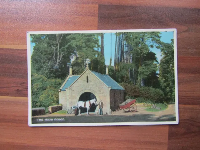 Old postcard - An Irish forge - colour card