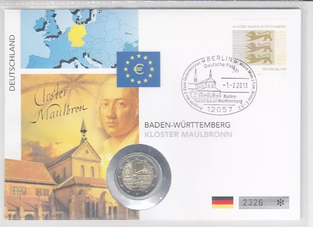 Numisbrief Germany Monastery Maulbronn 2013