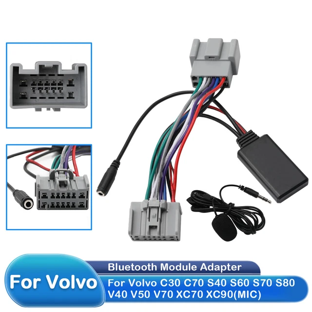 CAR RADIO BLUETOOTH 5.0 Module Receiver MIC AUXIN Cable For Volvo C30