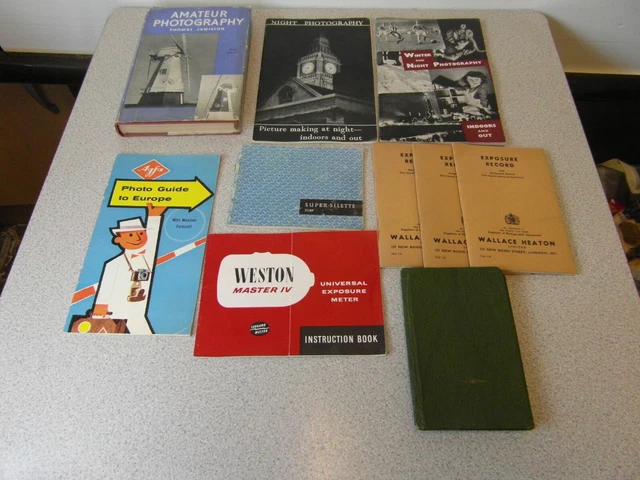Pequeña colección de libros y manuales de fotografía vintage - Johnson Agfa Ilford