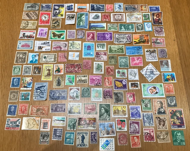 120 Worldwide Used Stamps Off Paper Kiloware, Mixture, Collection. FREE POSTAGE