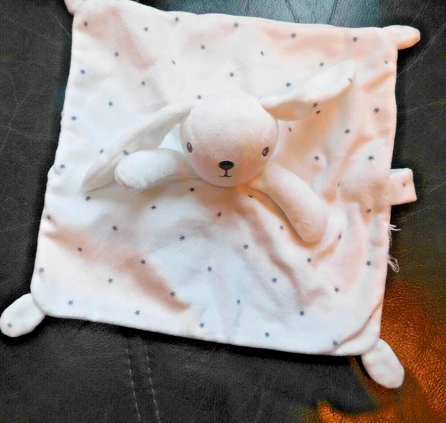 doudou lapin simba toys kiabi plat blanc etoiles grises