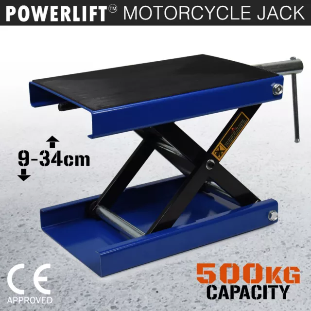 Motorcycle Jack 500KG Scissor Motor Bike Lift Stand Hoist Mini Motorbike Quad B