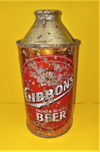 Off grade Gibbons Beer PA Cone Top  Beer Can.