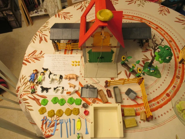 Playmobil Ferme 4490 Avec Taureau – Lot Thématique – Animaux Et étables – Pièces Détachées