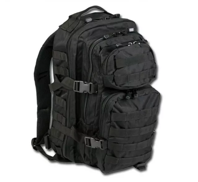 Borsa Zaino Tattico Militare Molle Nero 30 Lt Us Assault Pack Mil-Tec 14002002