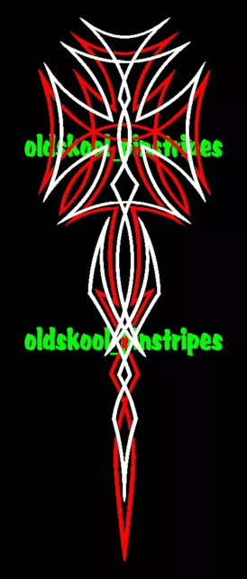 11” Pinstripe pinstriping hot rat rod hood vintage custom vinyl decal sticker