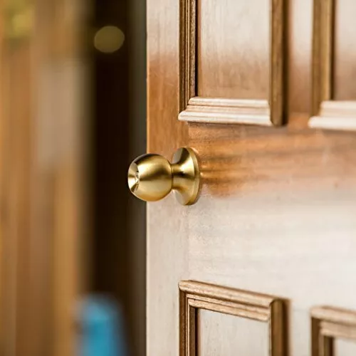 Round Ball Door Handle Entrance Passage Privacy Lock Polished Brass Knob AU 2