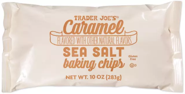 Trader Joe's Caramel Sea Salt Baking Chips 10 oz Best by 7/20/25